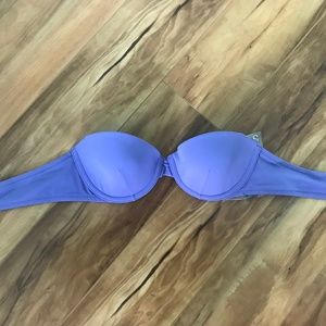 Reversible Strapless Purple/Teal Swimsuit